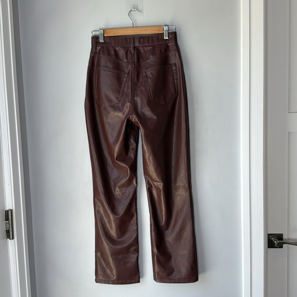 Abercrombie & Fitch Vegan Leather Curve Love 90s High Rise Pants - Picture 4 of 11